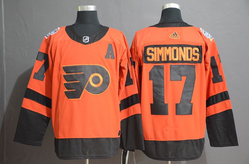 Men Philadelphia Flyers #17 Simmonds Orange Adidas Third Edition Adult NHL Jersey->philadelphia flyers->NHL Jersey